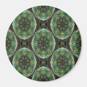 Peacock Feather Mandala's...... Magnet