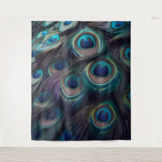 Peacock Feather motif Schließen Wandteppich