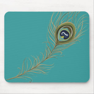 Peacock Feather Mousepad