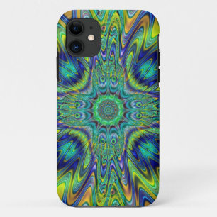 Peacock Feather Neon Fraktal Funky Designer Art Case-Mate iPhone Hülle