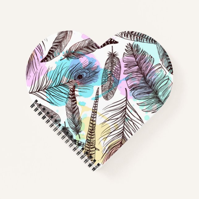 Peacock Feather Notizbuch (Vorderseite)