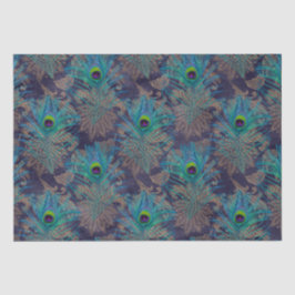 Peacock feather paisley lila aquamarines Gold boho Seidenpapier