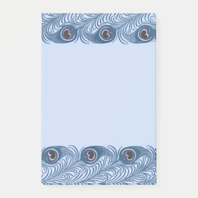 Peacock Feather Post-it Klebezettel (Vorderseite)