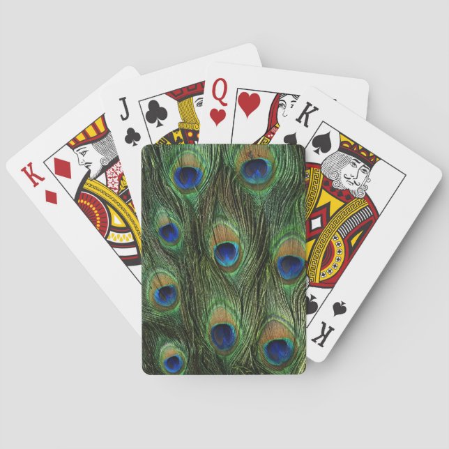 Peacock Feather Print Spielkarten (Rückseite)