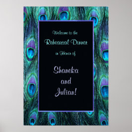 Peacock Feather Probe Dinner Printwerbung Poster