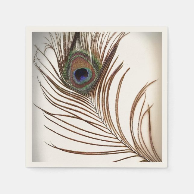 Peacock Feather Serviette (Vorderseite)