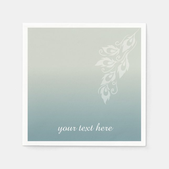 Peacock Feather Serviette (Vorderseite)