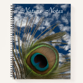 PEACOCK FEATHER SKY FOTO HARDCOVER NOTEBOOK NOTIZBUCH