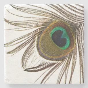 Peacock Feather Steinuntersetzer