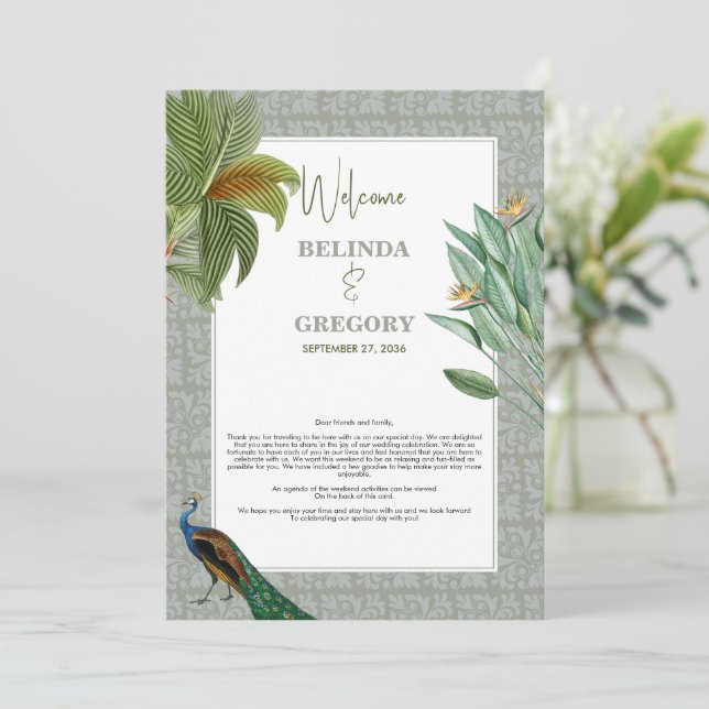 Peacock Feather Tropical Wedary Programm (Stehend Vorderseite)