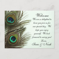 Peacock Feather Wedding Welcome Bag Anmerkung