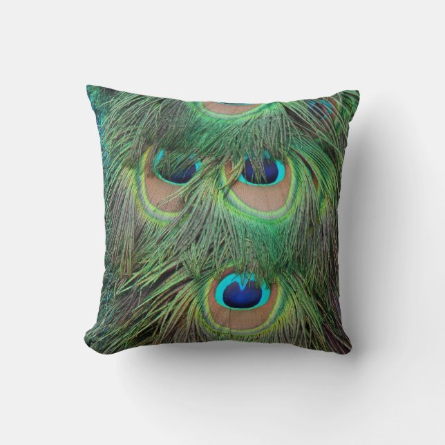 Peacock Feathers 3 Pillows Kissen (Vorderseite)