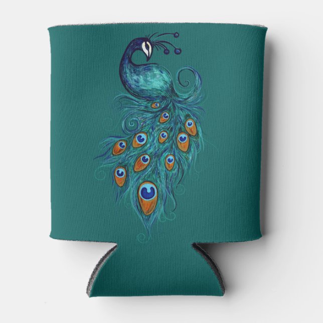 Peacock Feathers Art Dosenkühler (Vorderseite)