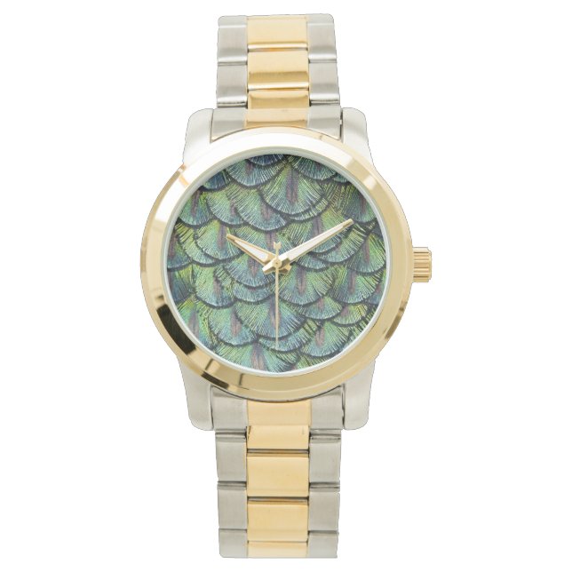 Peacock Feathers beobachten Armbanduhr (Vorderseite)