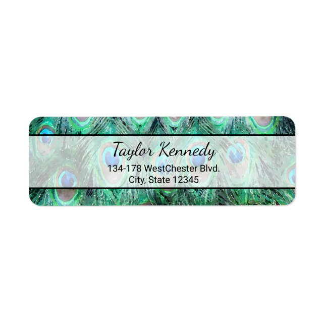 Peacock Feathers Exotic Wild Watercolor Muster (Vorne)