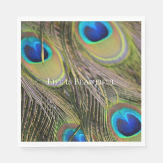 Peacock Feathers Kauai Hawaii Serviette