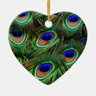 Peacock Feathers Keramik Ornament