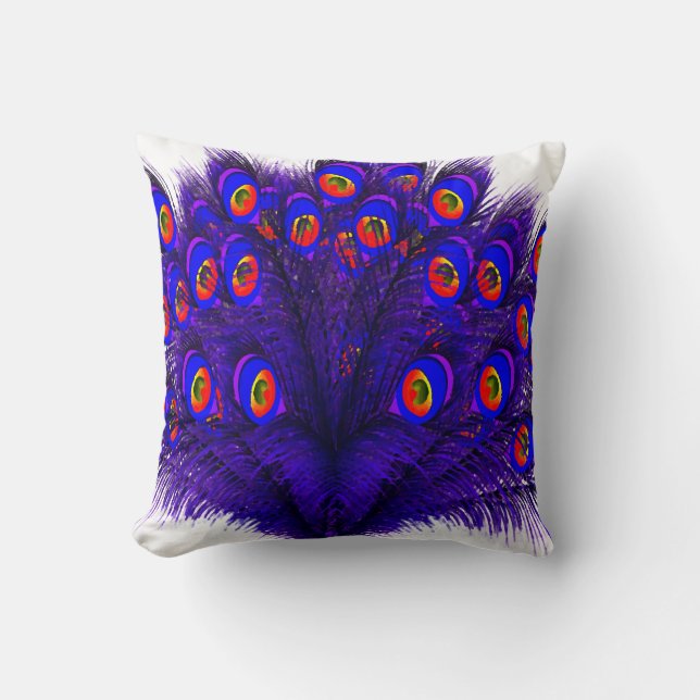 Peacock Feathers Kissen (Vorderseite)
