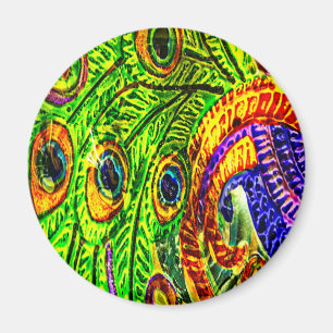 Peacock Feathers Magnet