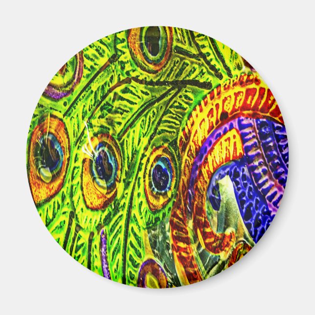 Peacock Feathers Magnet (Vorne)