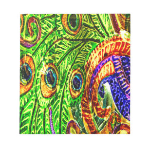 Peacock Feathers Notizblock