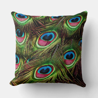 Peacock Feathers Pattern Baumwolle Kissen