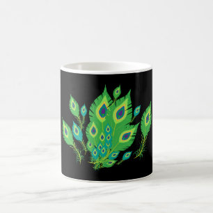 Peacock Feathers   Pfauenvögel   Art Kaffeetasse