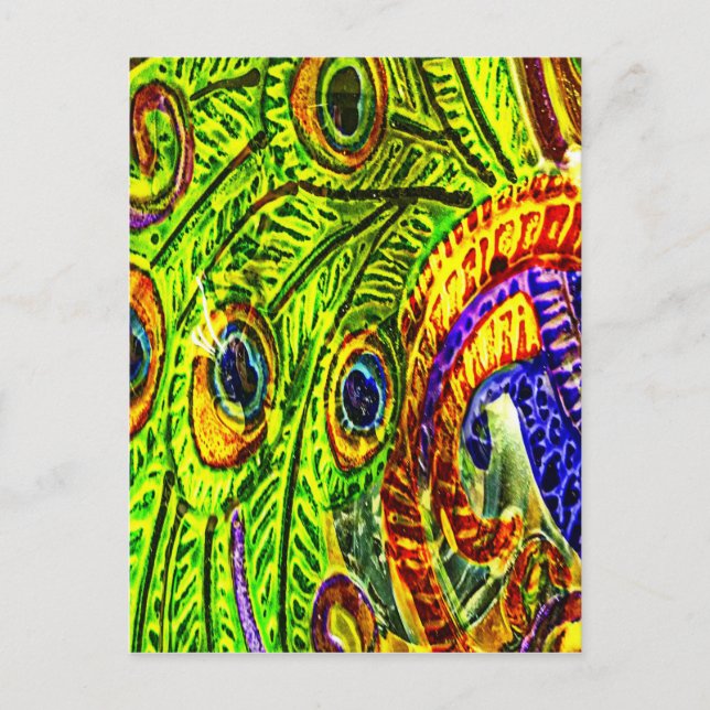 Peacock Feathers Postkarte (Vorderseite)