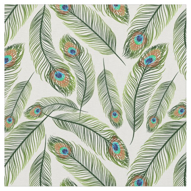 Peacock Feathers Stoff (Nahaufnahme)