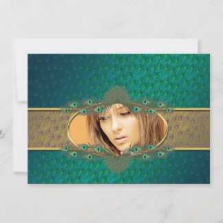 Peacock Feathers süße 16 Foto Einladungen