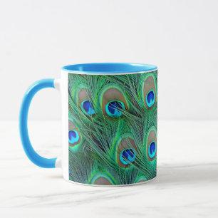 Peacock Feathers Tasse