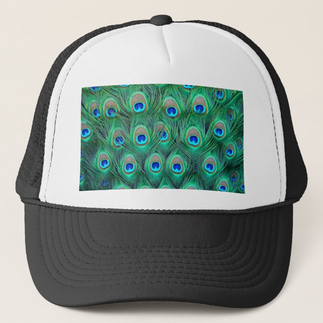 Peacock Feathers Truckerkappe (Vorderseite)