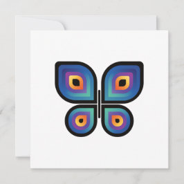 Peacock Flame Butterfly Feiertagskarte