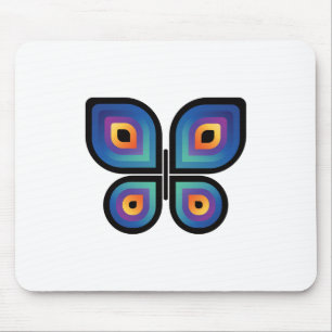 Peacock Flame Butterfly Mousepad