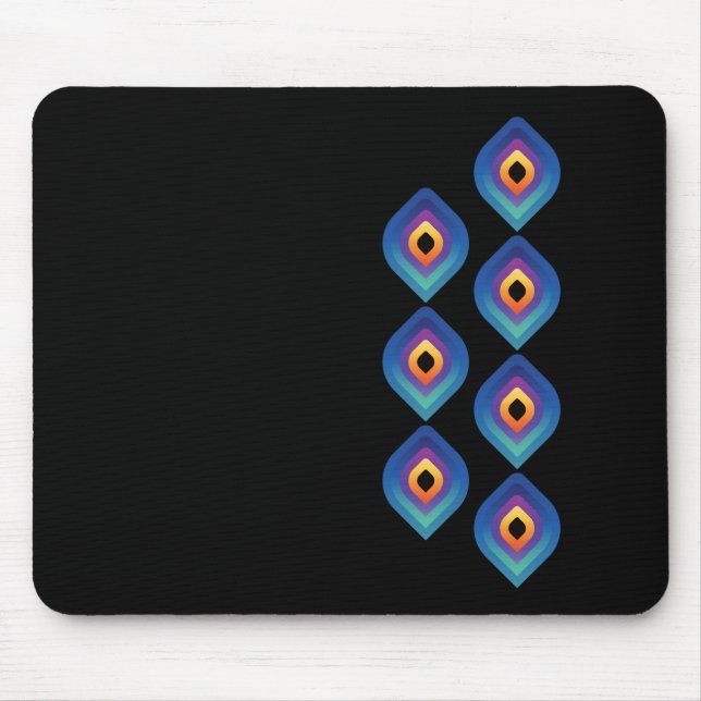 Peacock Flame (Vertical) Mousepad (Vorne)