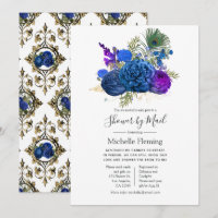 Peacock Floral Baby oder Brautparty per Mail