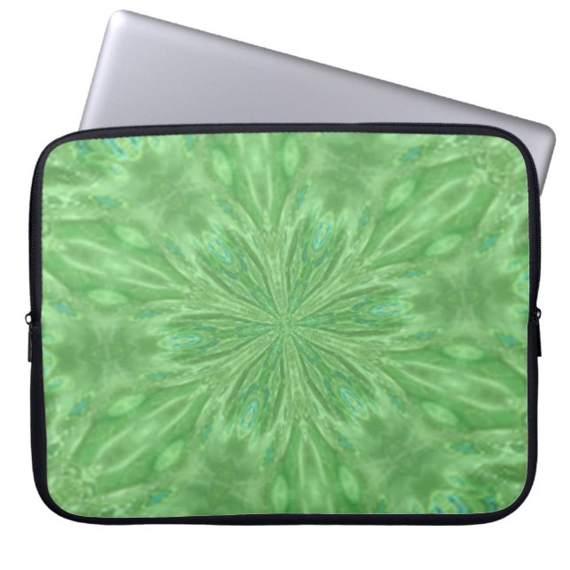 Peacock Green Laptop Sleeve (Vorderseite)