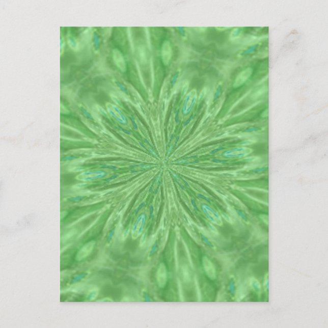Peacock Green Postkarte (Vorderseite)