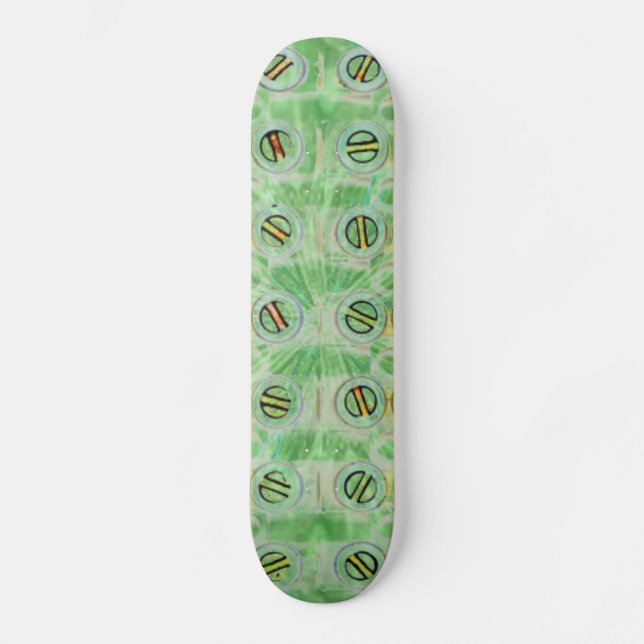 Peacock Green Screenboard Skateboard (Vorderseite)