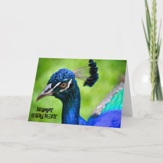 Peacock Happy Birthday Card Karte
