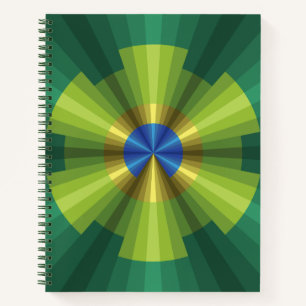 Peacock Illusion SpiralNotebook Notizbuch