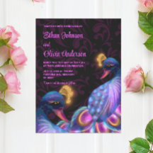 Peacock Jewel Tones Wedding Floral Moody lila