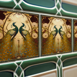 Peacock Klimt Wall Decke Impressionist Art Nouveau Fliese