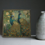 Peacock Klimt Wall Decor Impressionist Art Nouveau Fliese<br><div class="desc">Welcome to CreaTile! Here you will find handmade tile designs that I have personally crafted and vintage ceramic and porcelain clay tiles, whether stained or natural. I love to design tile and ceramic products, hoping to give you a way to transform your home into something you enjoy visiting again and...</div>
