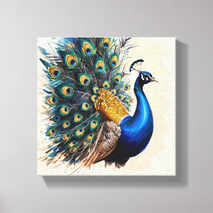 Peacock-Leinwand Leinwanddruck