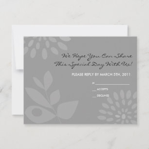 Peacock Love Bird Wedding Invitation REPLY CARD Einladung
