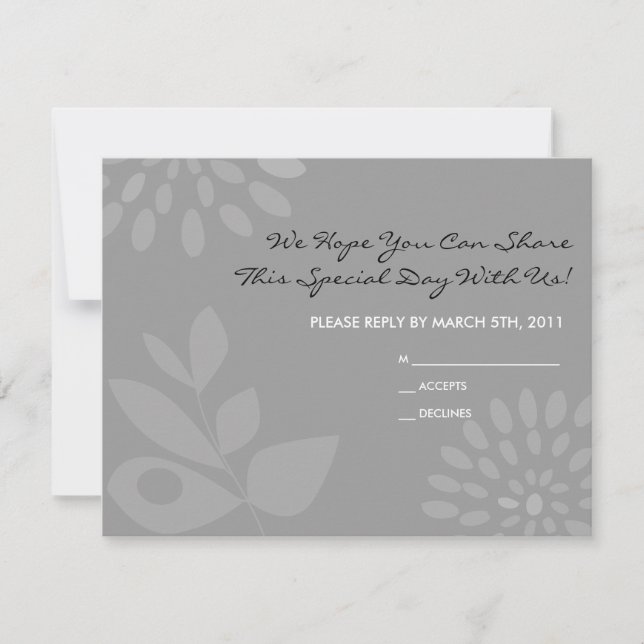 Peacock Love Bird Wedding Invitation REPLY CARD Einladung (Vorderseite)