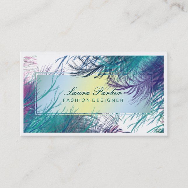 Peacock Makeup Artist Hair Stylist Tree branch Visitenkarte (Vorderseite)