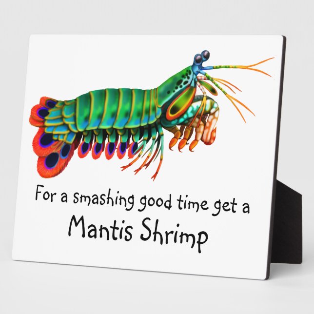 Peacock Mantis Shrimp Reef Creature Plaque Fotoplatte (Seite)