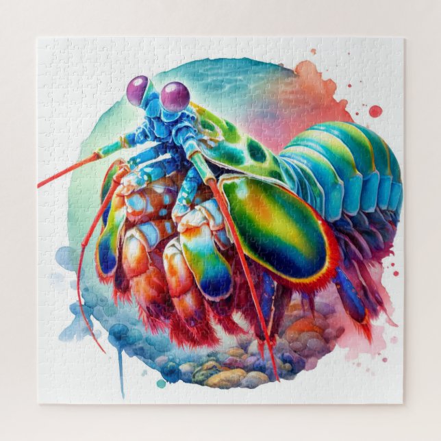Peacock Mantis Shrimp REF253 - Watercolor (Vertikal)
